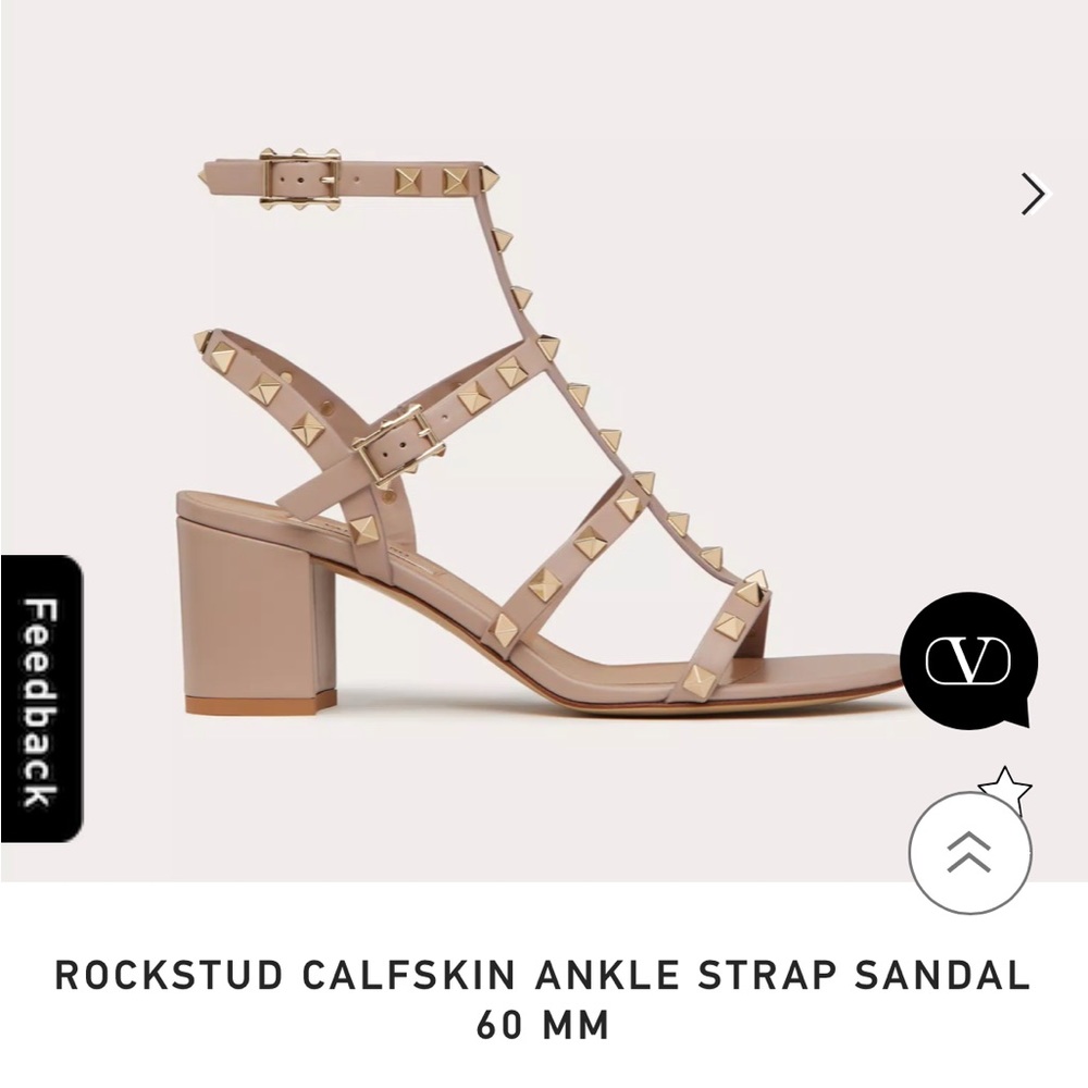 Valentino Rock stud ankle strap sandal